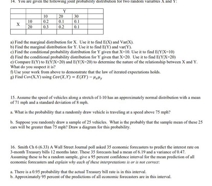 Solved a) Find the marginal distribution for X. Use it to | Chegg.com