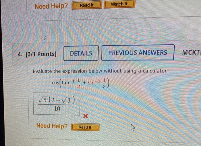 Solved Evaluate the expression below without using a | Chegg.com