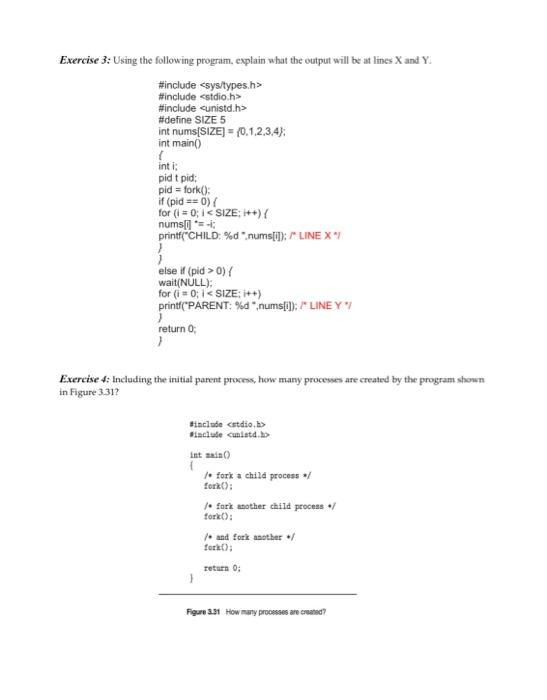 Solved Assignment 3 Questions Chapter 3 Processes Exercise | Chegg.com