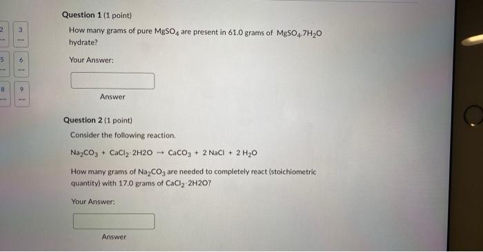 Solved How many grams of pure MgSO4 are present in 61.0 | Chegg.com