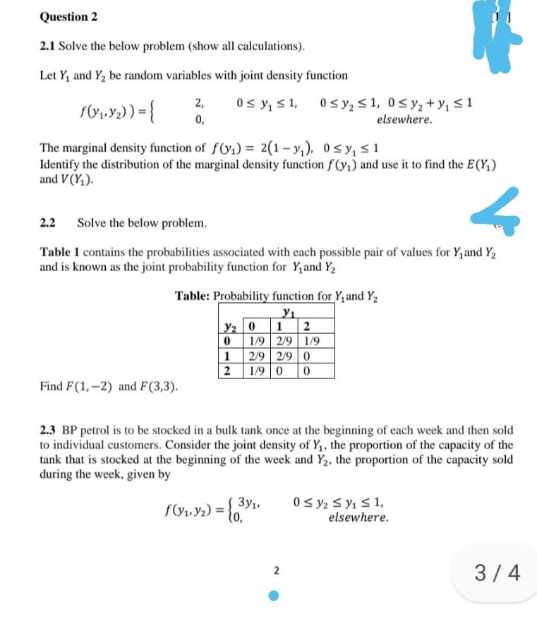 Solved Question 2 2.1 Solve The Below Problem (show All | Chegg.com