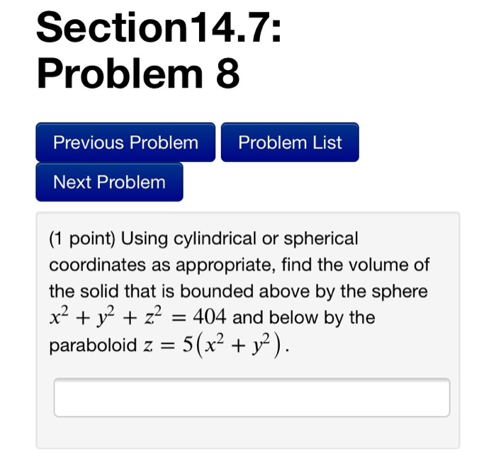 Solved Section 14.7: Problem 8 Previous Problem Problem List | Chegg.com