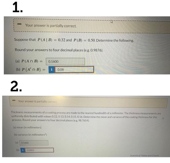 Solved You only need to do the ones I got wrong which are 1b | Chegg.com