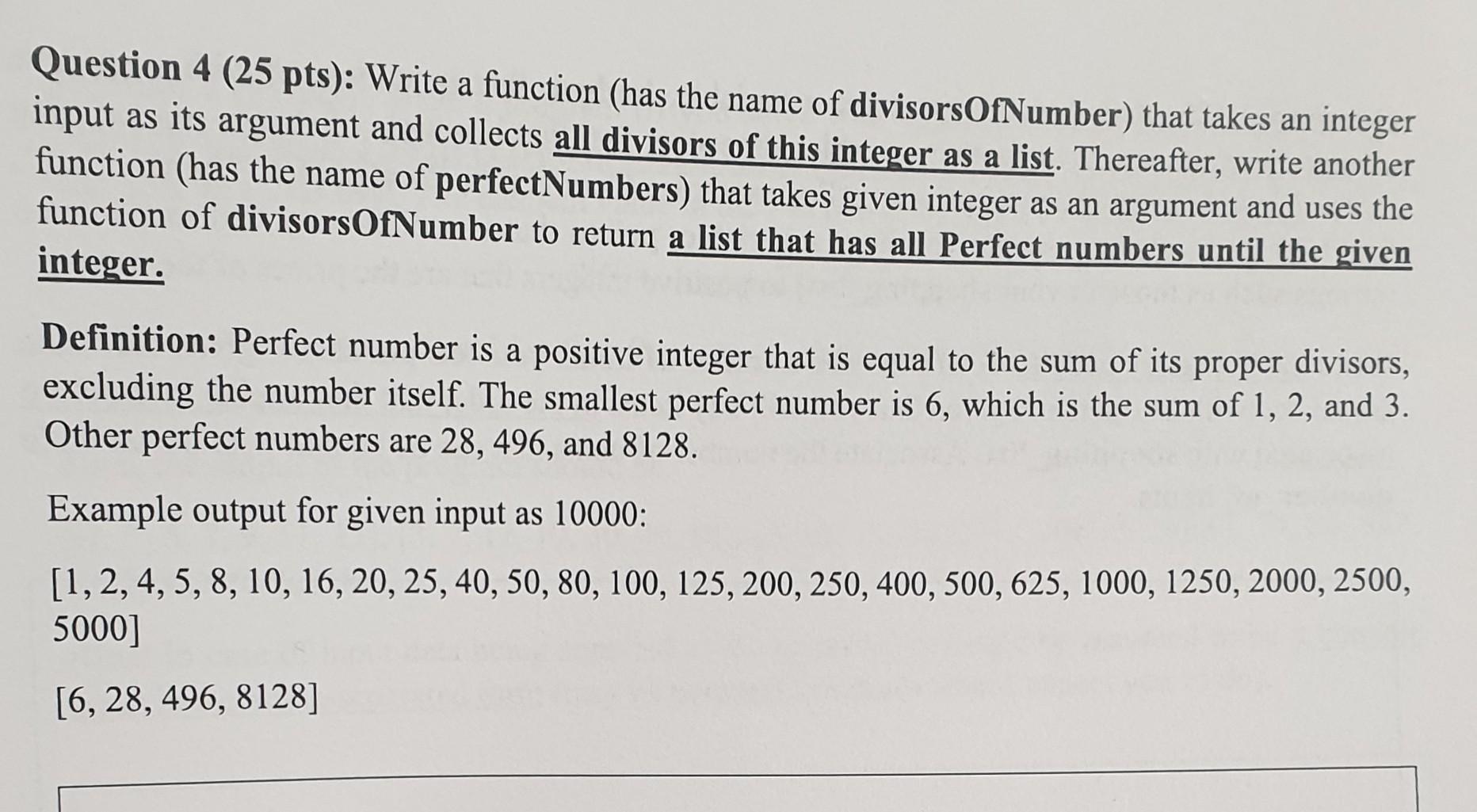 Solved Question 4 (25 pts): Write a function (has the name | Chegg.com