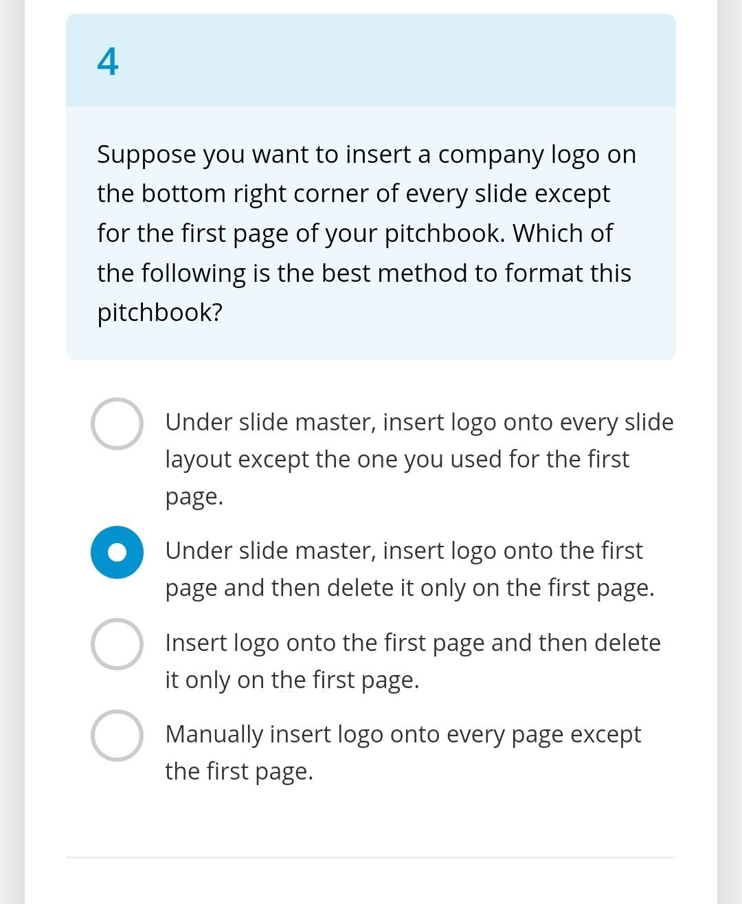 Solved Suppose you want to insert a company logo on the