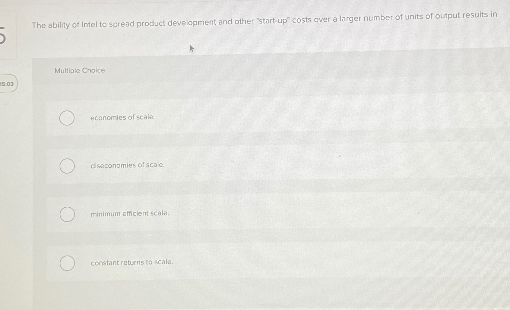 Solved The ability of Intel to spread product development