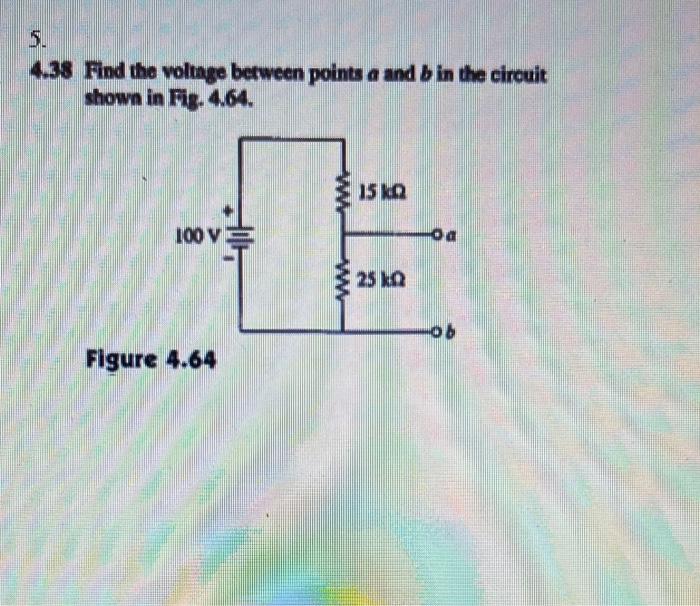 Solved 4.33. Find The Voltage Between Points A And B In The | Chegg.com