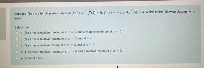 Solved Suppose f(x) is a function which satisfies f(3) = 0, | Chegg.com