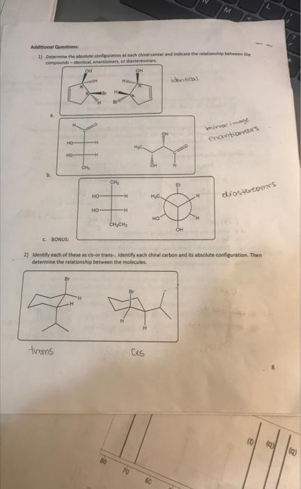 Solved what's the absolute configuration at each chiral | Chegg.com