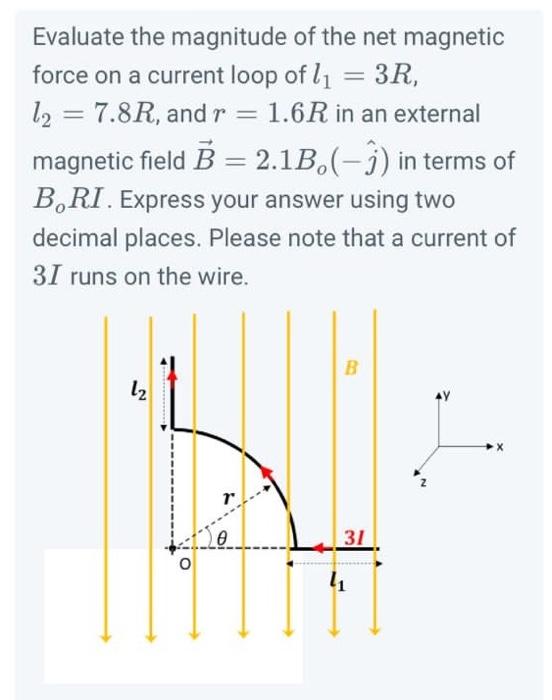 Solved Evaluate the magnitude of the net magnetic force on a | Chegg.com