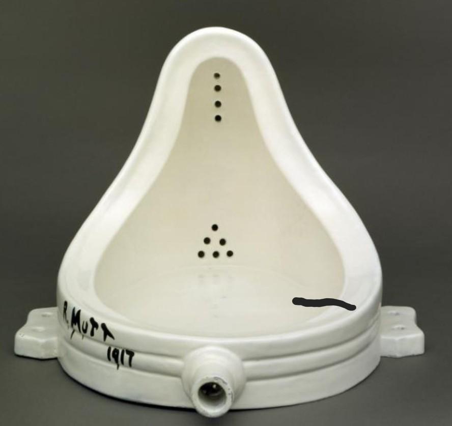 Solved Marcel Duchamp, Fountain, signed 
