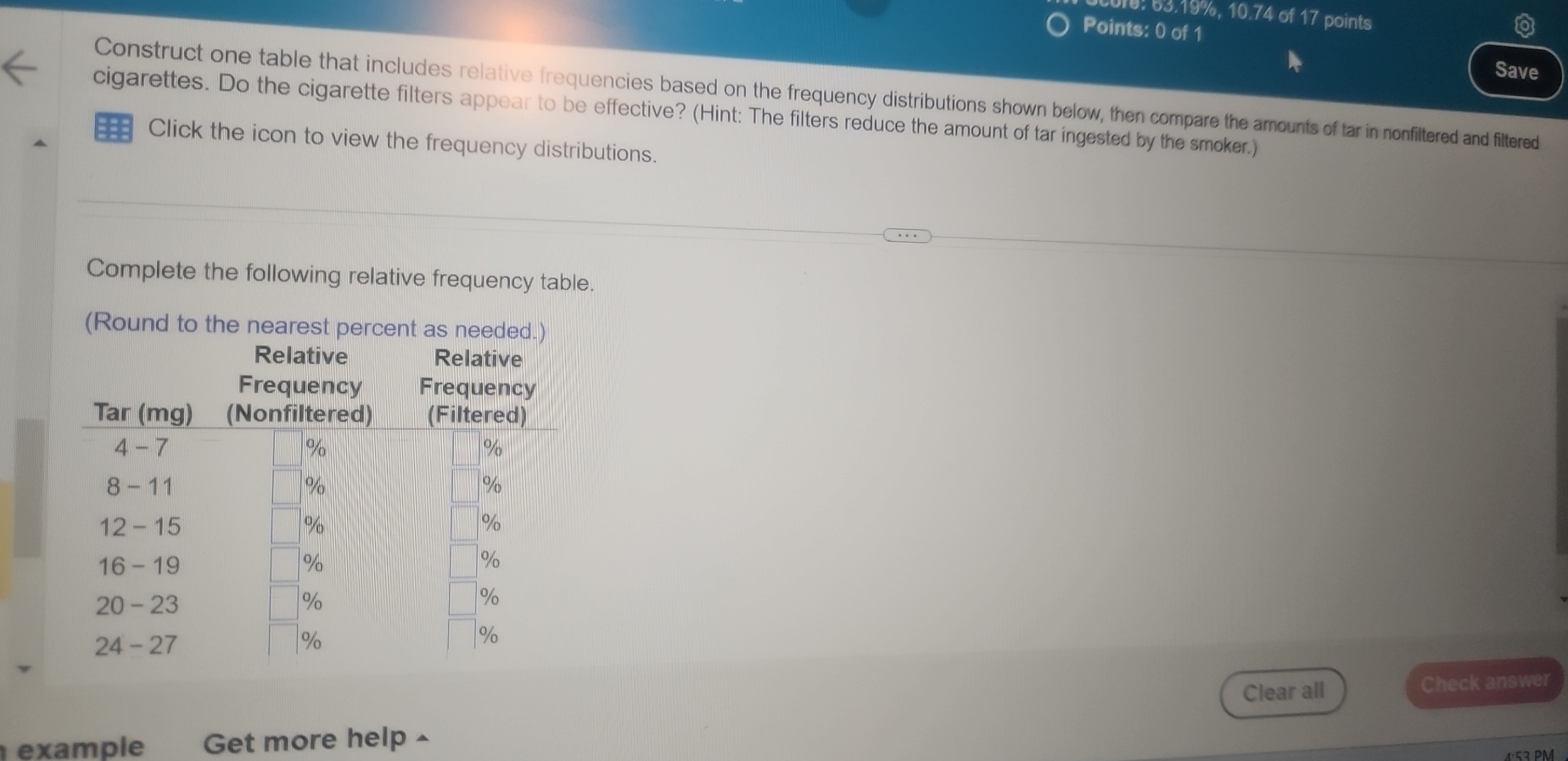 Solved Points: 0 ﻿of 1Construct one table that includes | Chegg.com