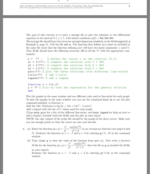 Matlab Goodbye World Code Example Solved EXERCIN You will send to end there the of your MATLAB | Chegg.com