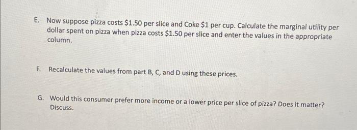 Solved Numbe Total Utility rof from Cups of Drinking Coke | Chegg.com