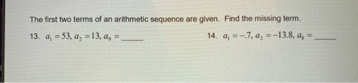 Solved The first two terms of an arithmetic sequence are | Chegg.com