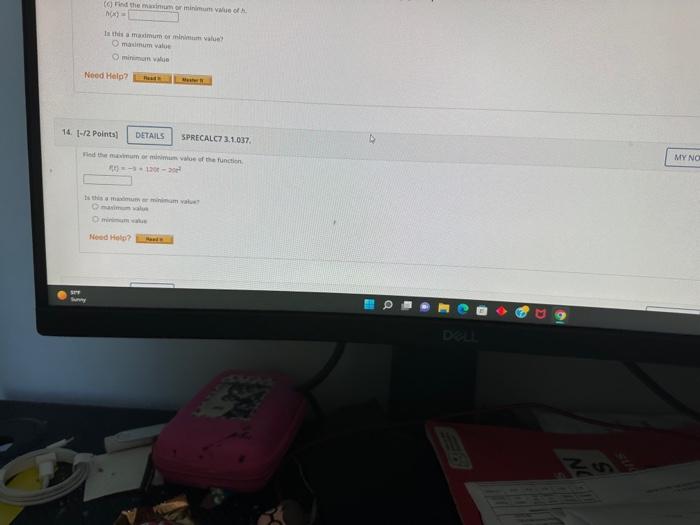 Solved h(x)= In the a masimum on minimitam valuel majeimum | Chegg.com