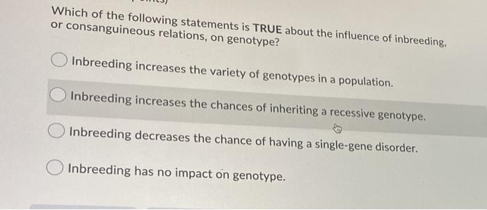Solved Which of the following statements is TRUE about the | Chegg.com