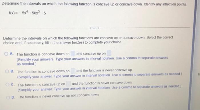 Solved Determine the intervals on which the following | Chegg.com