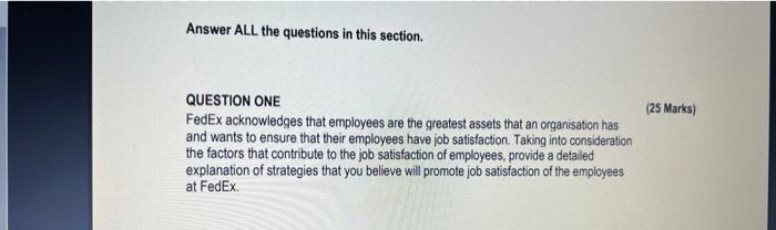 Solved Answer ALL the questions in this section. QUESTION | Chegg.com