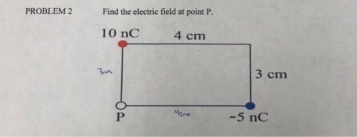 Solved Find the electric field at point P. | Chegg.com