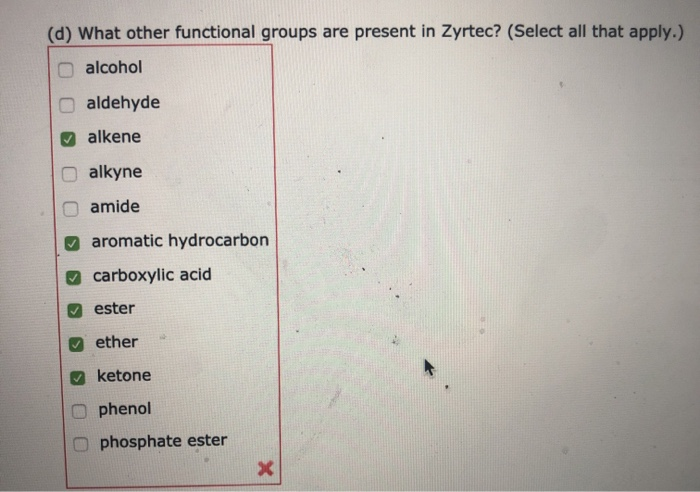 Solved (c) What other functional groups are present in | Chegg.com