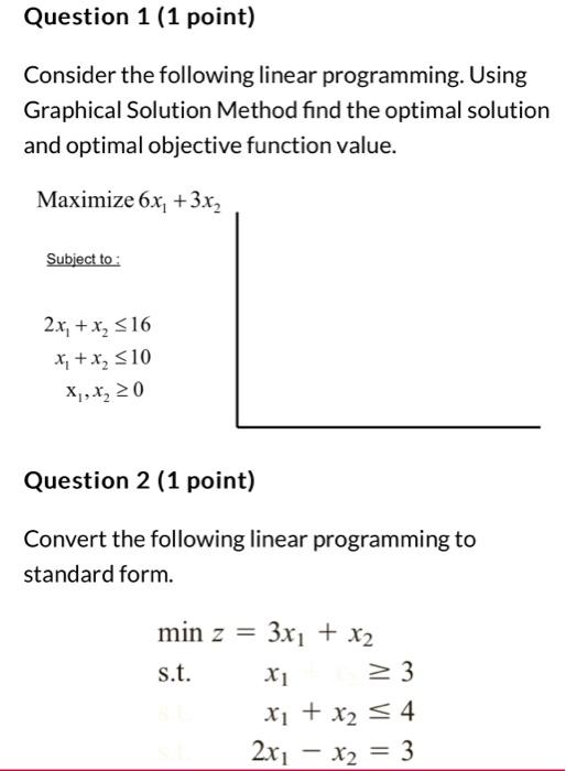 Solved Consider the following linear programming. Using | Chegg.com
