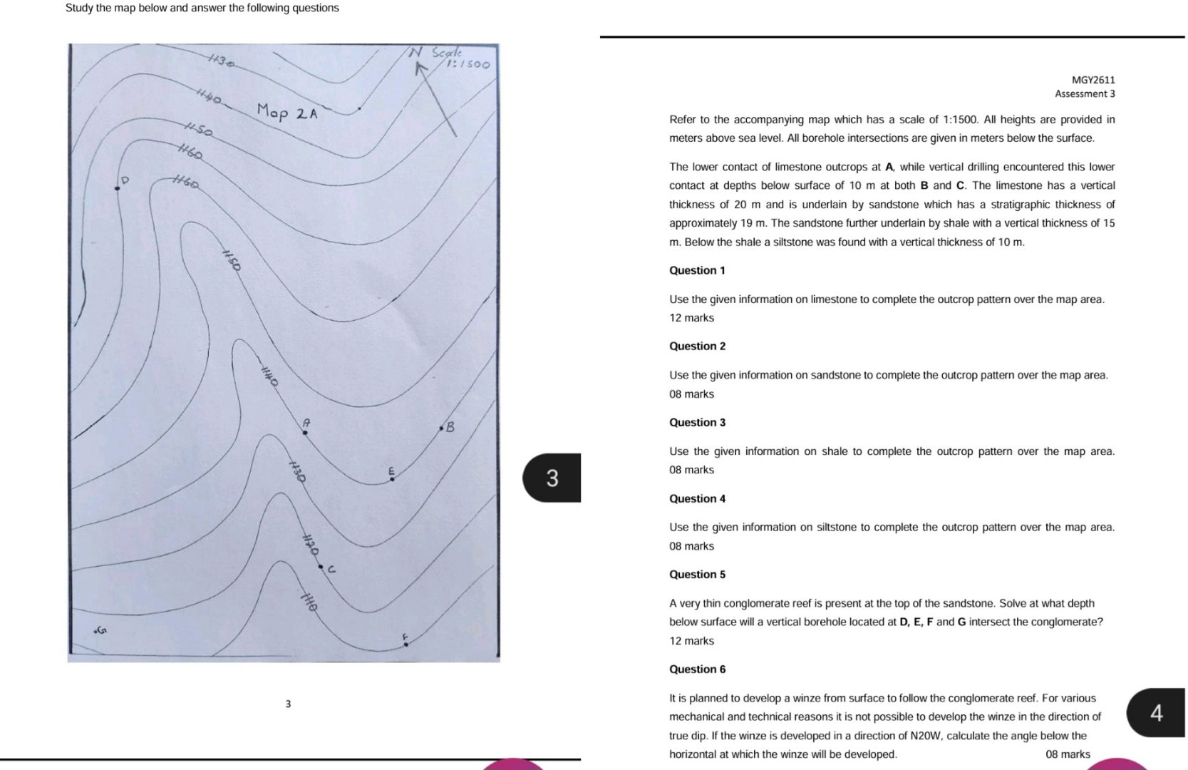 Solved Study the map below and answer the following | Chegg.com
