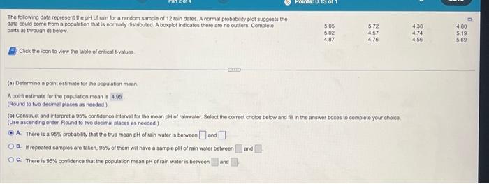 Solved (a) Determine a point estimate for the population | Chegg.com