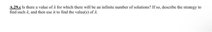 Solved Problem A.29 Consider the following system of linear | Chegg.com