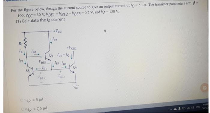 The Mos differential pair in the figure below has the | Chegg.com