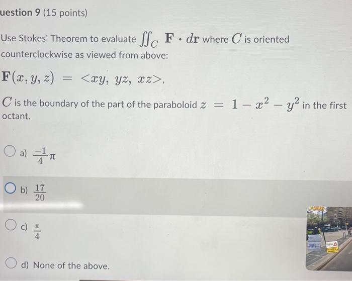 Solved Use Stokes' Theorem To Evaluate ∬CF⋅dr Where C Is | Chegg.com