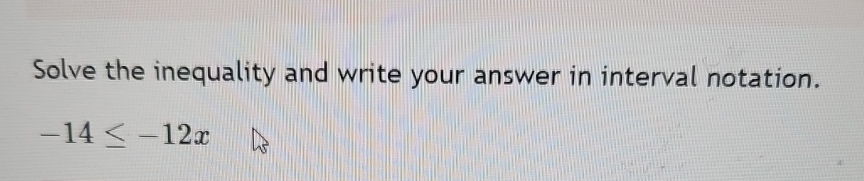 Solved Solve the inequality and write your answer in | Chegg.com