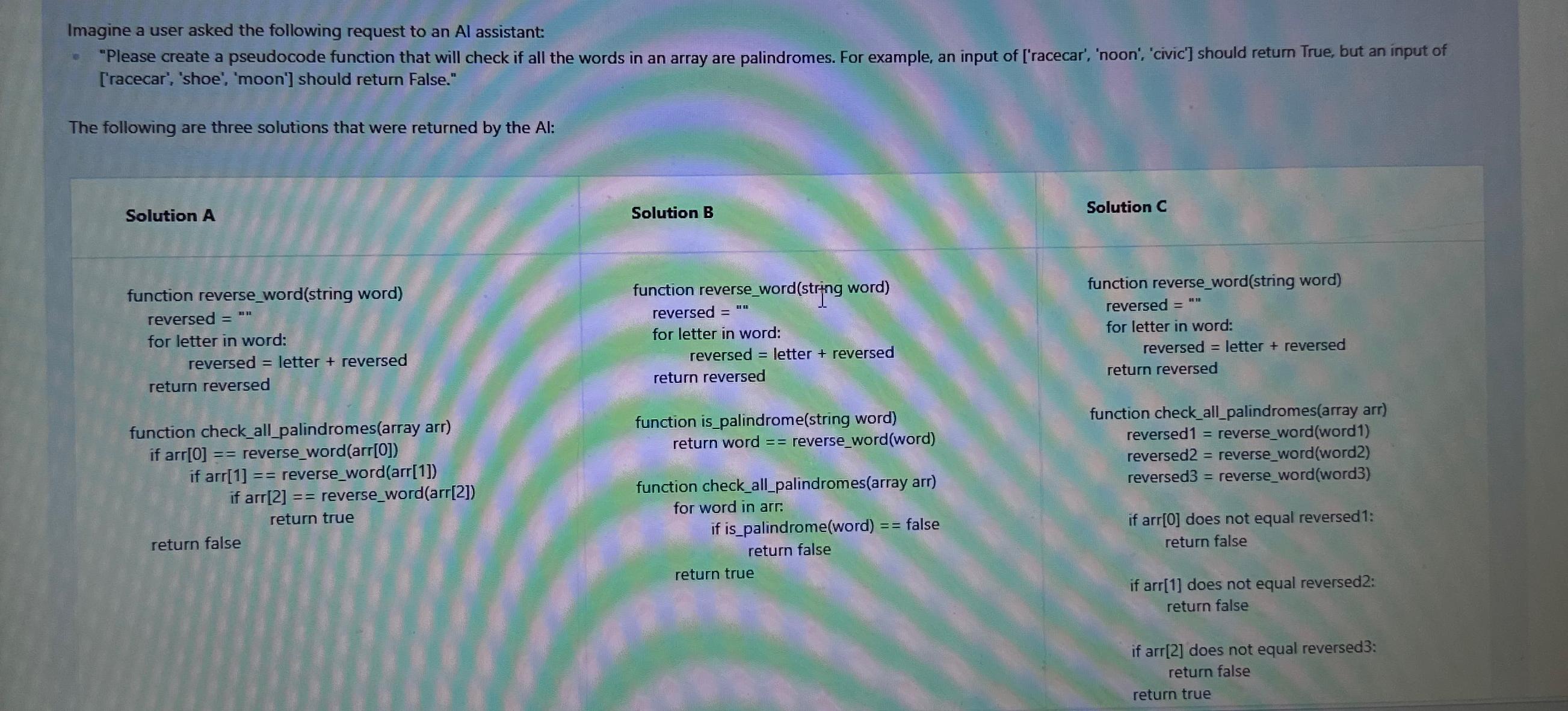 Solved Imagine a user asked the following request to an Al