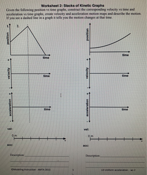 Motion Graphs Practice Worksheet