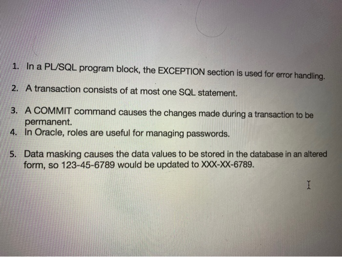 PL/SQL Error Handling