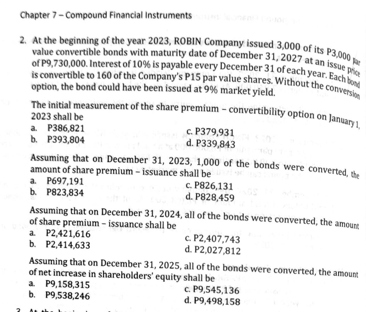 Solved Chapter 7-Compound Financial Instruments 2. At The | Chegg.com