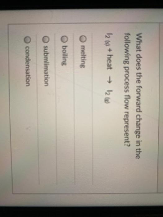 Solved What does the forward change in the following process | Chegg.com