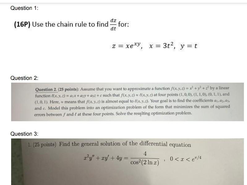 Solved SOLVE ALL 3 ONLY THEN I WILL GIVE YOU UPVOTE. STEP | Chegg.com