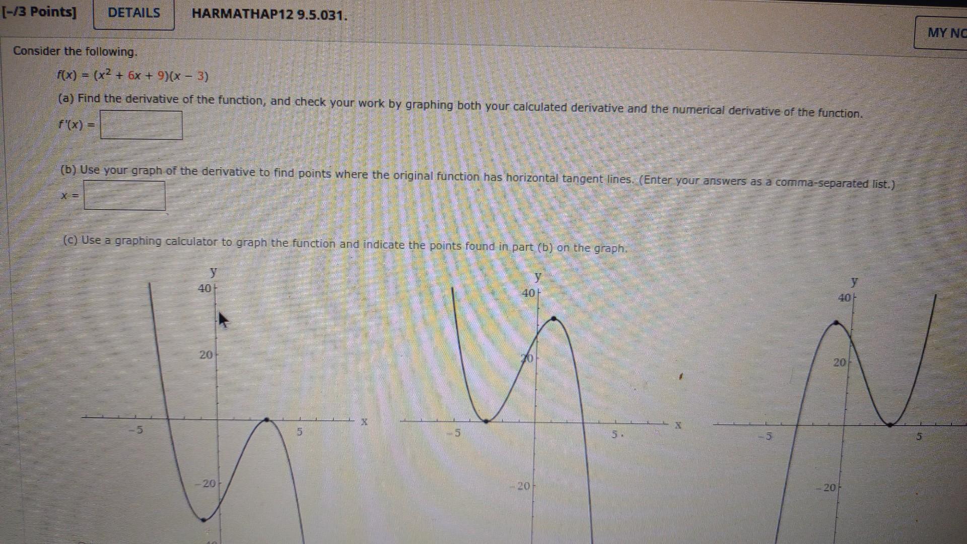 Solved Consider The Following F X X2 6x 9 X−3 Need Help