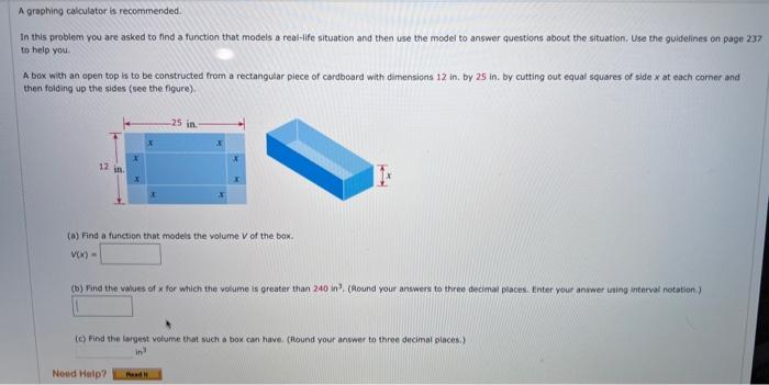 Solved A graphing calculator is recommended. In this problem | Chegg.com