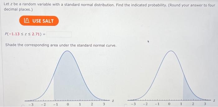Solved Let z be a random variable with a standard normal | Chegg.com
