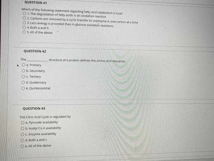 Solved QUESTION 41 Which of the following statement | Chegg.com