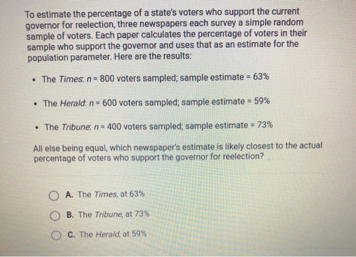 solved-to-estimate-the-percentage-of-a-state-s-voters-who-chegg