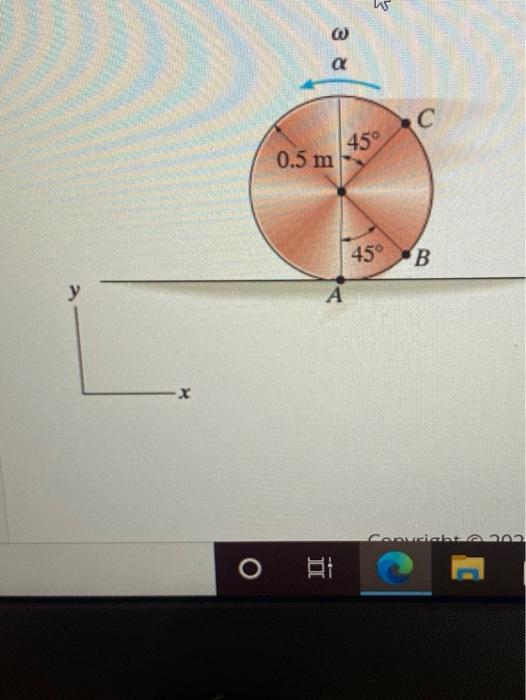Solved The disk has an angular acceleration a 9 rad/sand | Chegg.com