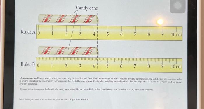 Solved Ruler A 0 Ruler B0 1 1 2 2 Candy cane Jo 3 3 4 What | Chegg.com