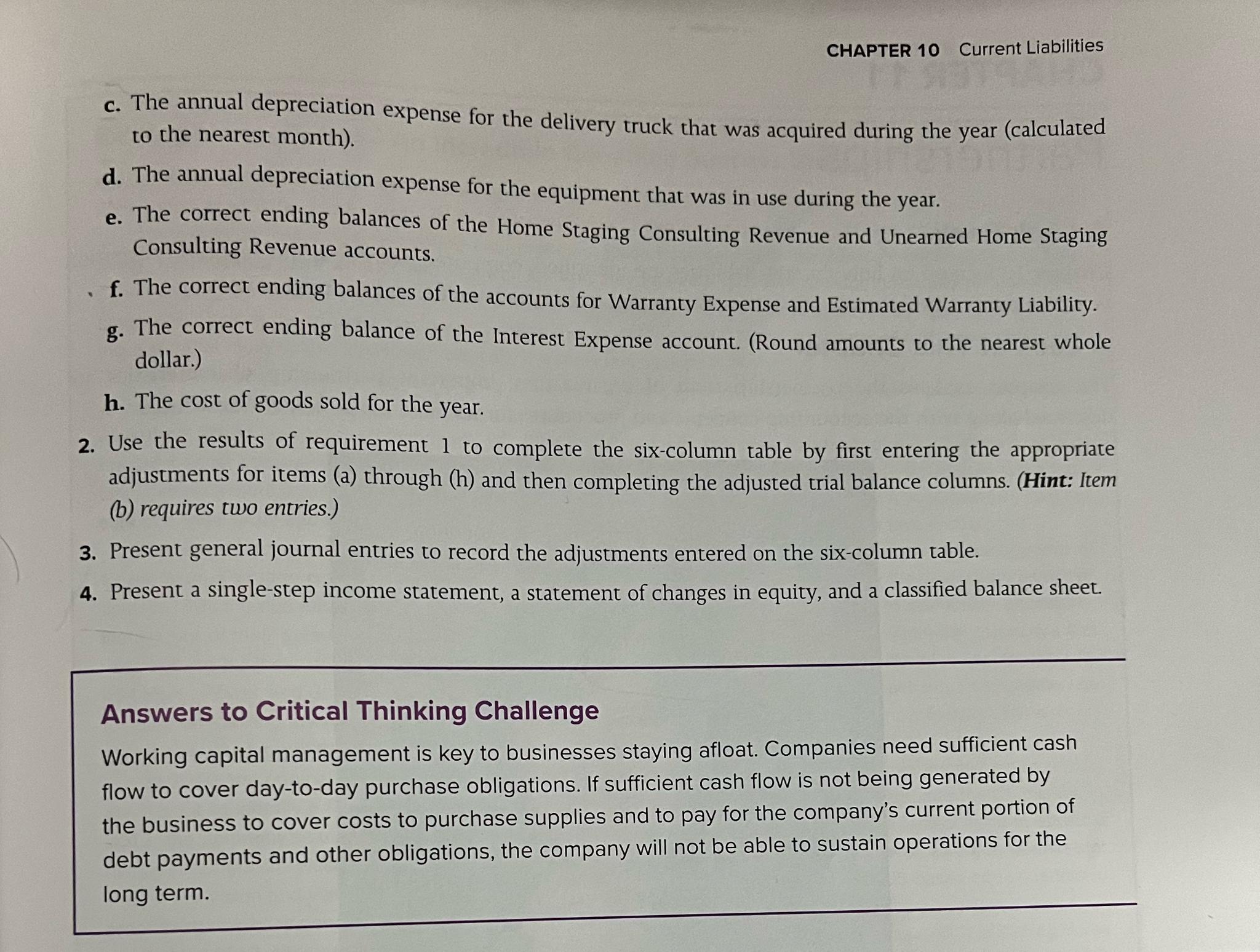 Solved CHAPTER 10 ﻿Current Liabilitiesc. ﻿The annual | Chegg.com