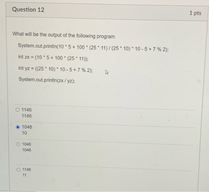 Solved What will be the output of the following program? int | Chegg.com