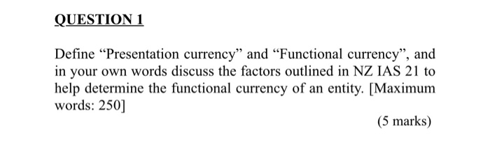 define presentation currency