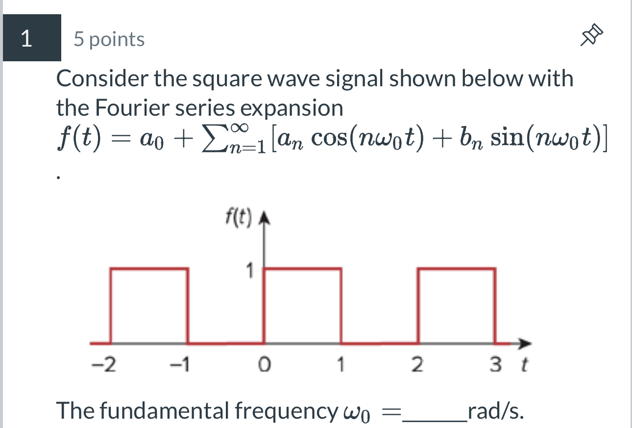 Solved 15 ﻿pointsConsider the square wave signal shown below | Chegg.com