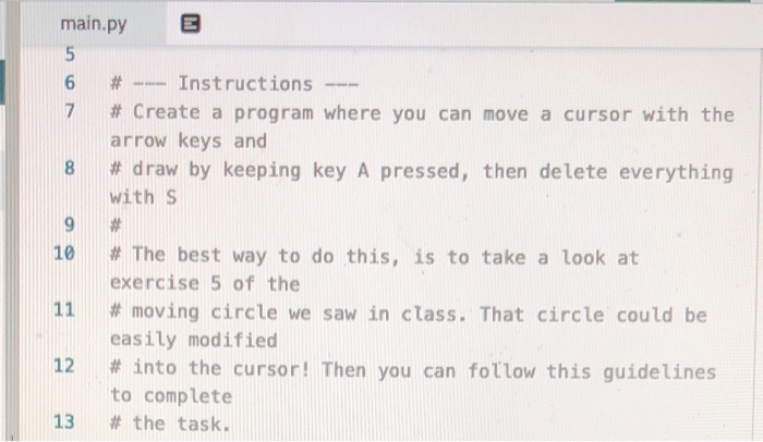 Solved main.py 6 7 # --- Instructions ---- # Create a | Chegg.com